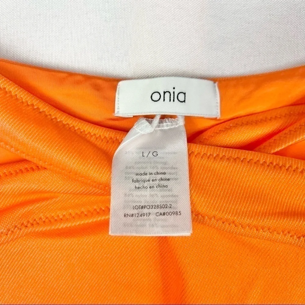 NEW Onia Orange Cross‎ Strap Isla Bikini Bottoms L $95